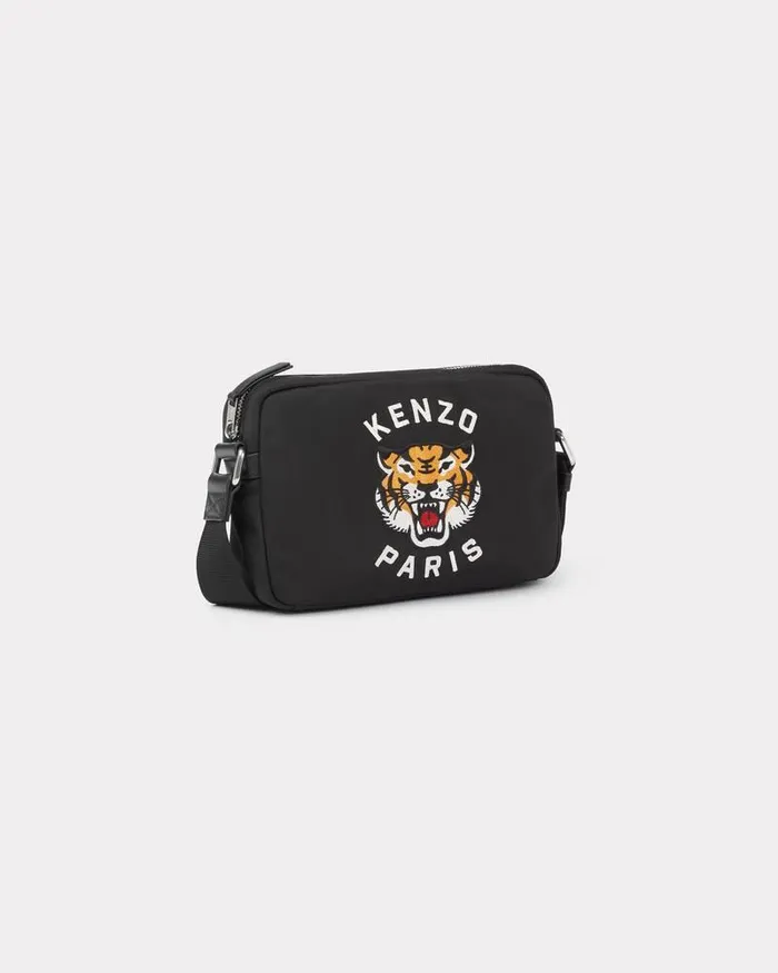 Kenzo Bags MenWomen Varsity039 Embroidered Handbag Black