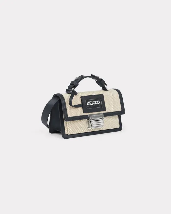 Kenzo Bags Women 039Rue Vivienne039 Miniature Bimaterial Bag With Strap Black