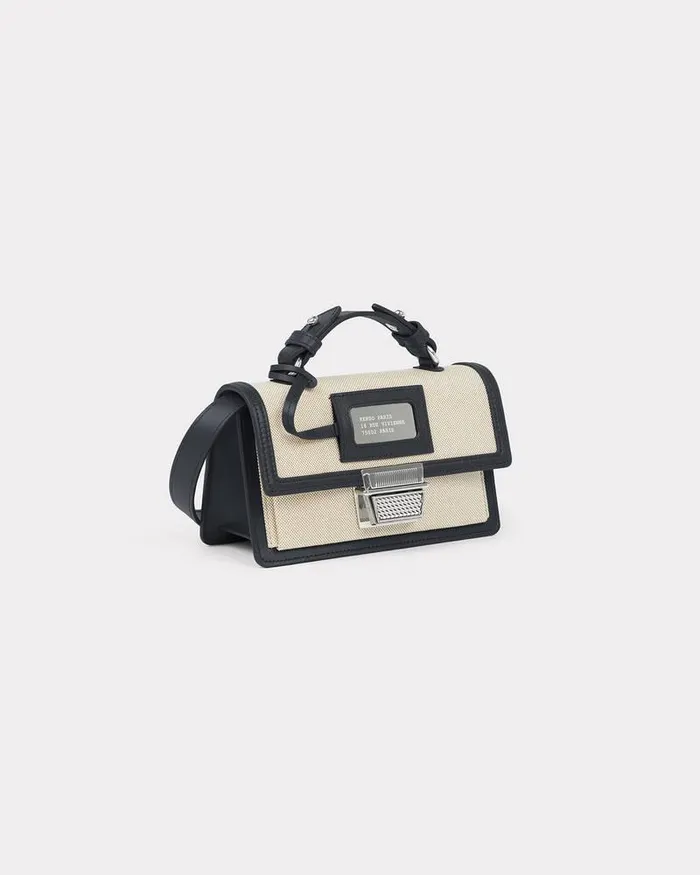 Kenzo Bags Women 039Rue Vivienne039 Miniature Bimaterial Bag With Strap Black