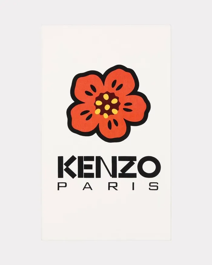Kenzo Beachwear MenWomen Organic Cotton Beach Towel White