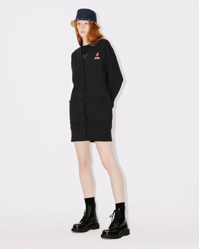 Kenzo Dresses And Skirts Women 039Boke Flower039 Embroidered Cardigan Dress Black