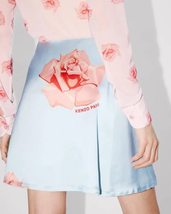 Kenzo Dresses And Skirts Women Rose039 Short Skirt Light Blue