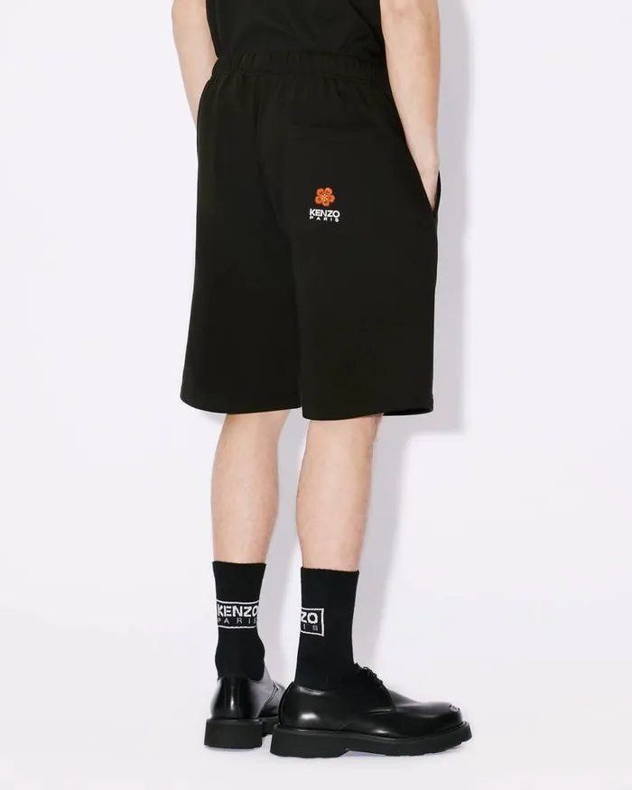 Kenzo Pants And Shorts Men 039Boke Flower039 Embroidered Shorts Black