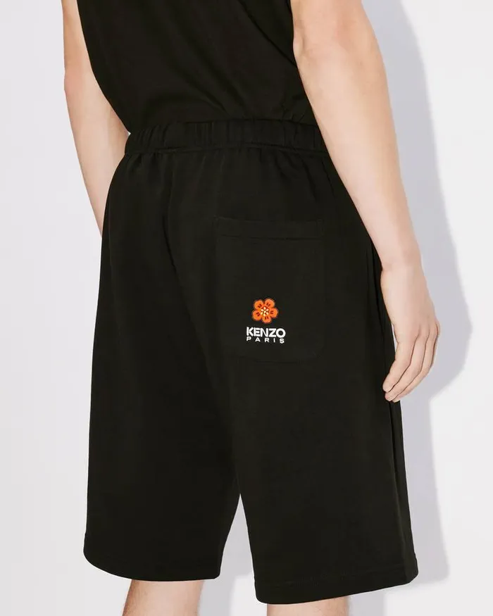 Kenzo Pants And Shorts Men 039Boke Flower039 Embroidered Shorts Black