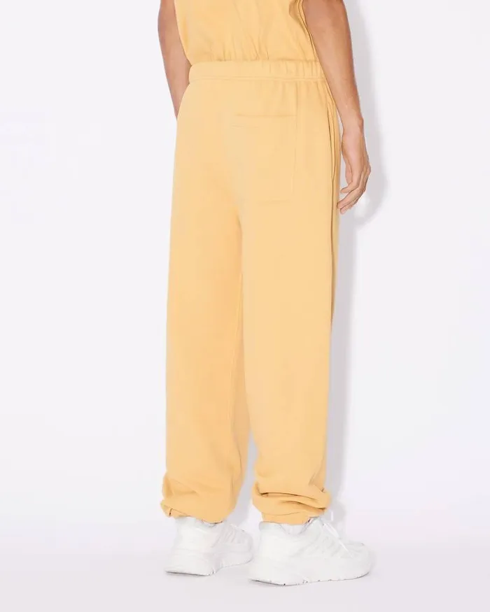 Kenzo Pants And Shorts Men Bicolor Paris039 Embroidered Jogging Bottoms Camel