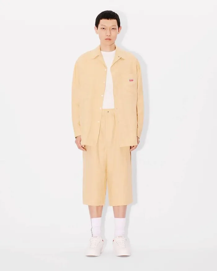 Kenzo Pants And Shorts Men Long Elasticated Short Camel