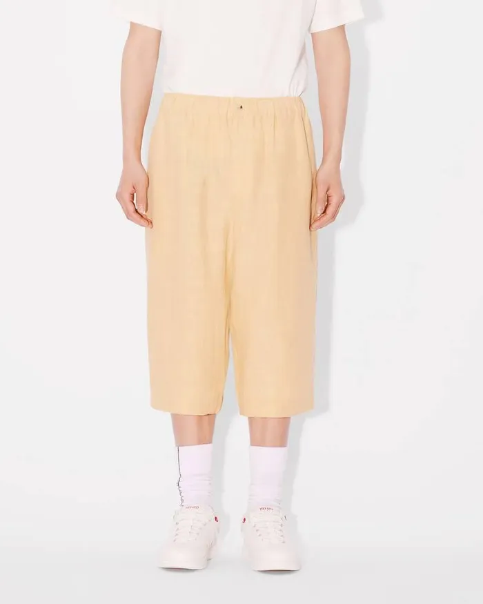 Kenzo Pants And Shorts Men Long Elasticated Short Camel