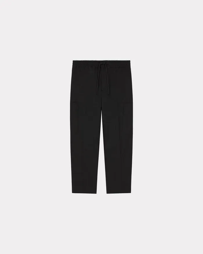 Kenzo Pants And Shorts Men Paris039 Cargo Jogging Trousers Black