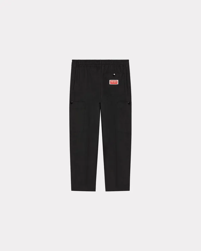 Kenzo Pants And Shorts Men Paris039 Cargo Jogging Trousers Black