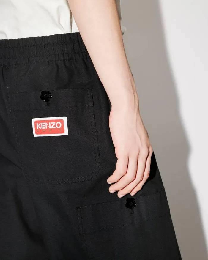 Kenzo Pants And Shorts Men Paris039 Cargo Jogging Trousers Black