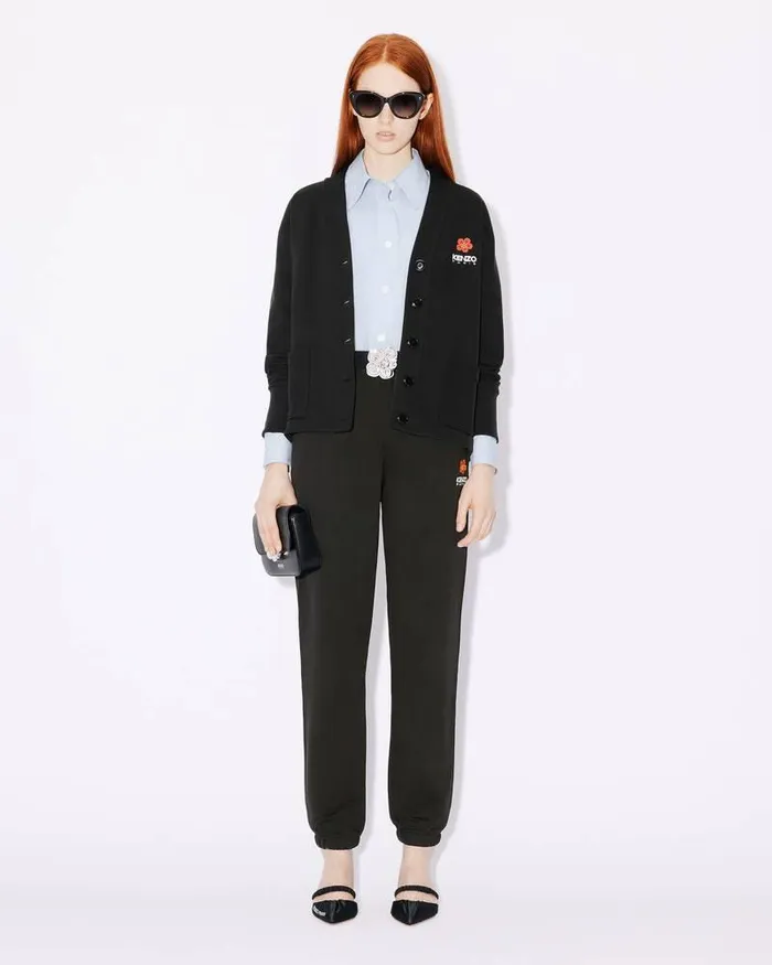 Kenzo Pants And Shorts Women 039Boke Flower039 Embroidered Jogging Bottoms Black