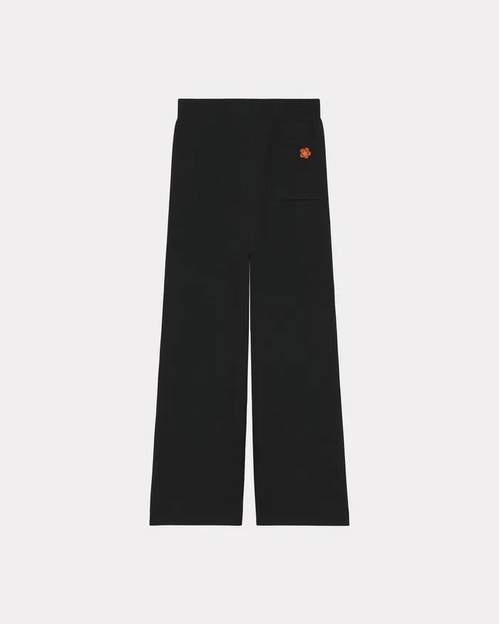 Kenzo Pants And Shorts Women 039Boke Flower039 Merino Wool Trousers Black