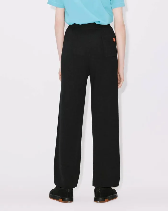 Kenzo Pants And Shorts Women 039Boke Flower039 Merino Wool Trousers Black