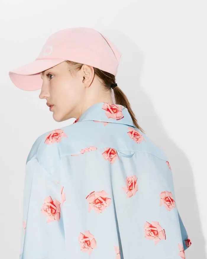 Kenzo Shirts And Tops Women Rose039 Cropped Dropped Shoulders Shirt Light Blue