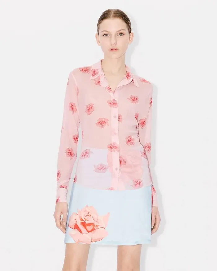 Kenzo Shirts And Tops Women Rose039 Fitted Shirt Faded Pink