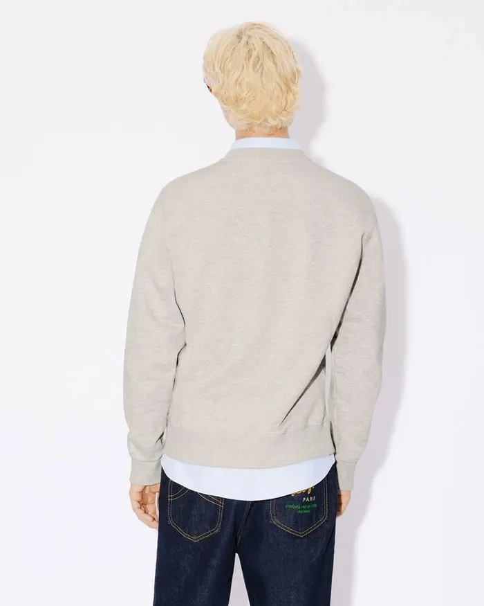 Kenzo Sweatshirts And Hoodies Men 039Boke Flower039 Embroidered Classic Sweatshirt Pale Grey