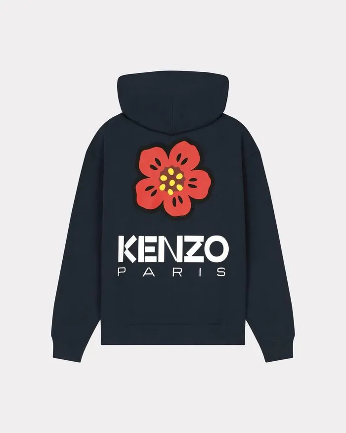 Kenzo Sweatshirts And Hoodies Men 039Boke Flower039 Oversize Sweatshirt Midnight Blue