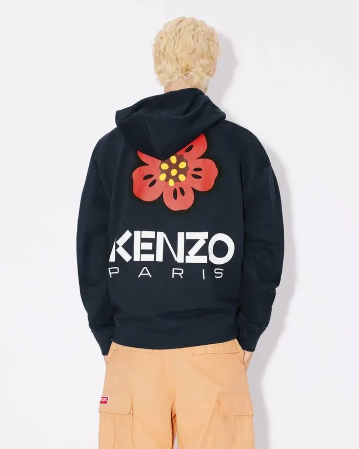 Kenzo Sweatshirts And Hoodies Men 039Boke Flower039 Oversize Sweatshirt Midnight Blue