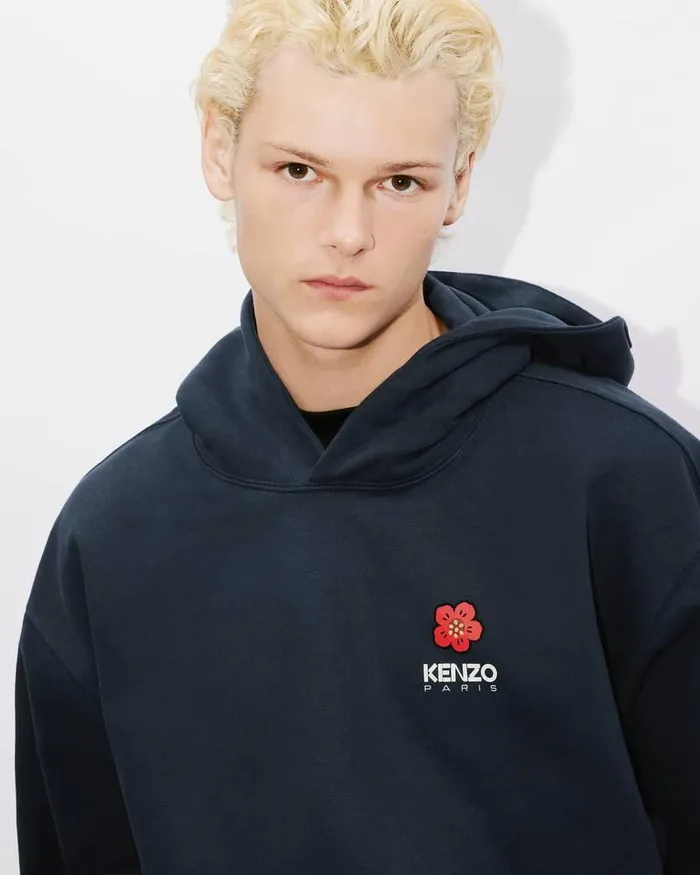 Kenzo Sweatshirts And Hoodies Men 039Boke Flower039 Oversize Sweatshirt Midnight Blue