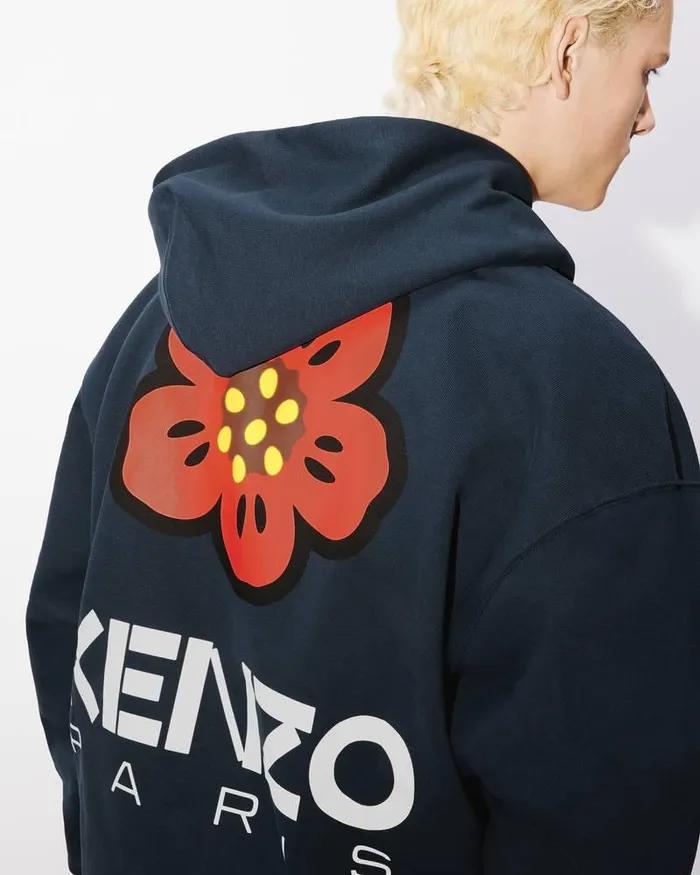 Kenzo Sweatshirts And Hoodies Men 039Boke Flower039 Oversize Sweatshirt Midnight Blue
