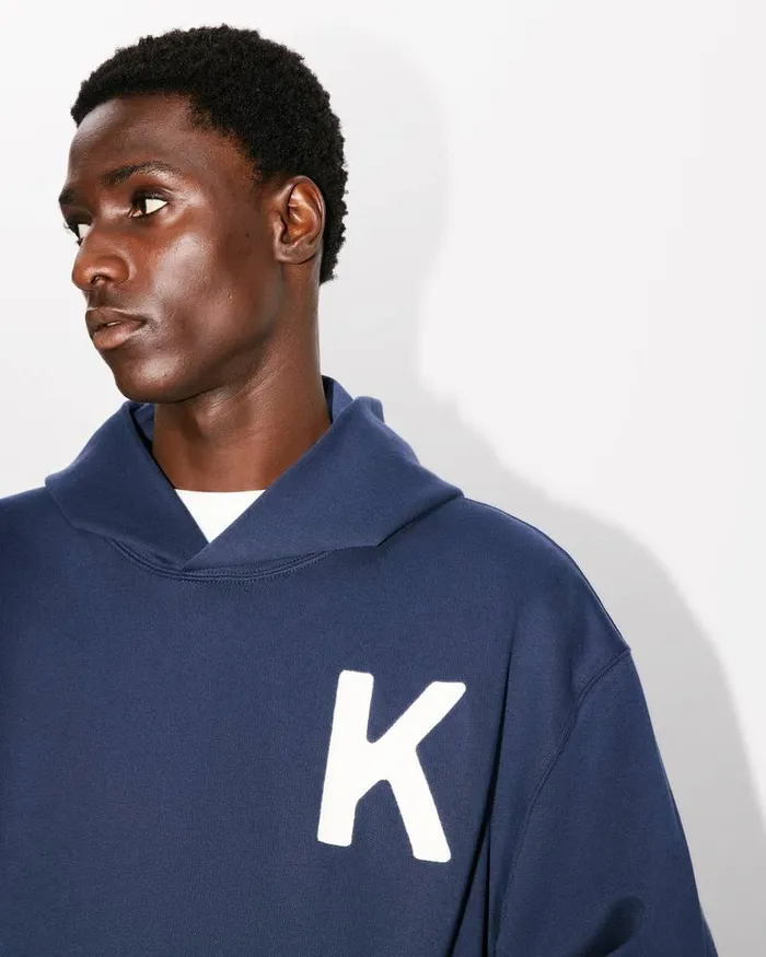 Kenzo Sweatshirts And Hoodies MenWomen Lucky Tiger039 Genderless Embroidered Oversized Hoodie Midnight Blue