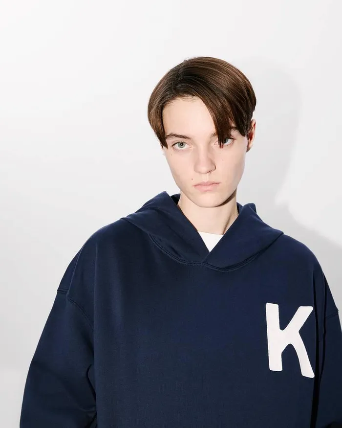 Kenzo Sweatshirts And Hoodies MenWomen Lucky Tiger039 Genderless Embroidered Oversized Hoodie Midnight Blue