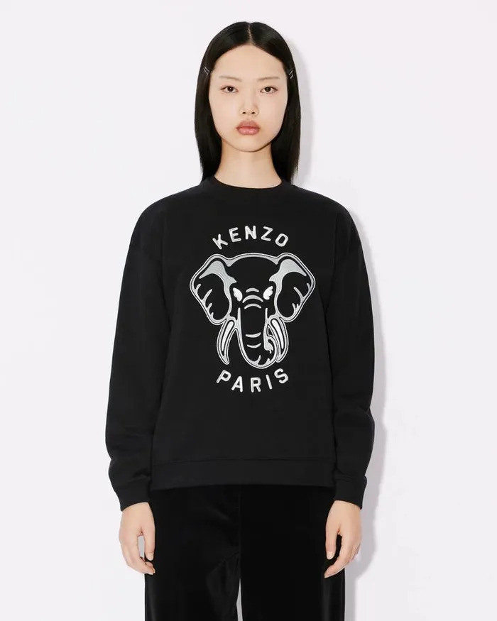 Kenzo Sweatshirts And Hoodies Women 039 Embroidered Sweatshirt Black