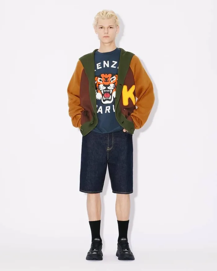 Kenzo TShirts And Polos MenWomen Lucky Tiger039 Oversized Genderless Tshirt Midnight Blue