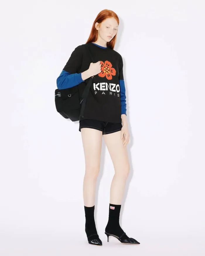 Kenzo TShirts And Polos Women 039Boke Flower039 Loosefit Tshirt Black
