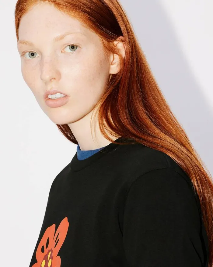 Kenzo TShirts And Polos Women 039Boke Flower039 Loosefit Tshirt Black