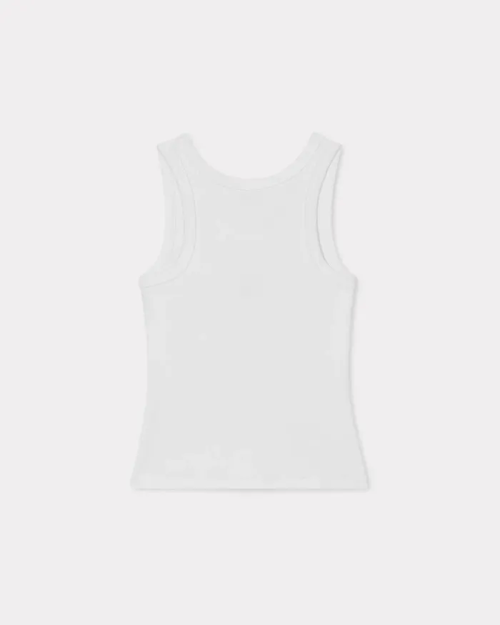 Kenzo TShirts And Polos Women 039Boke Flower 20039 Embroidered Tank Top White