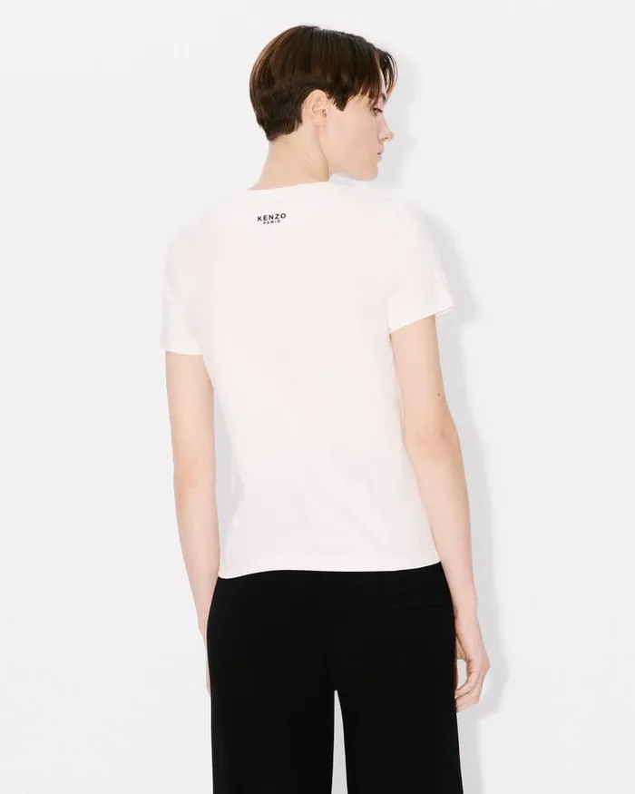 Kenzo TShirts And Polos Women 039Lucky Tiger039 Embroidered Classic Tshirt Off White