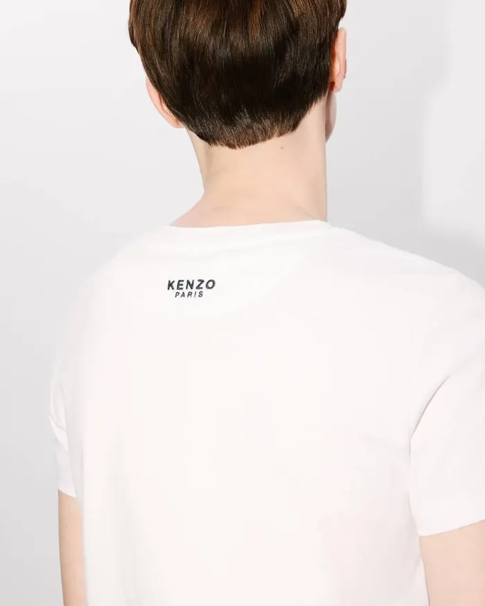 Kenzo TShirts And Polos Women 039Lucky Tiger039 Embroidered Classic Tshirt Off White