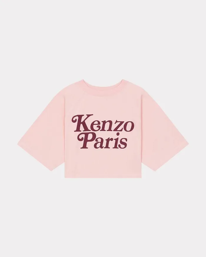 Kenzo TShirts And Polos Women By Verdy039 Boxy Cropped Tshirt Faded Pink