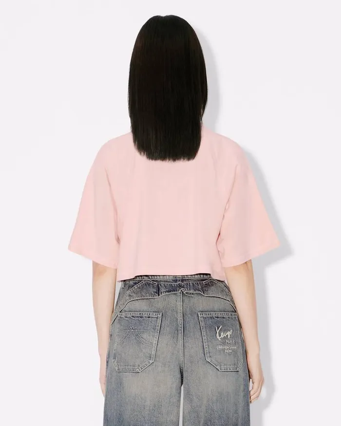 Kenzo TShirts And Polos Women By Verdy039 Boxy Cropped Tshirt Faded Pink
