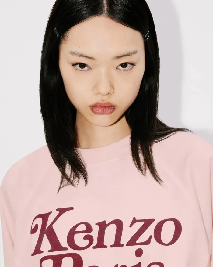 Kenzo TShirts And Polos Women By Verdy039 Boxy Cropped Tshirt Faded Pink