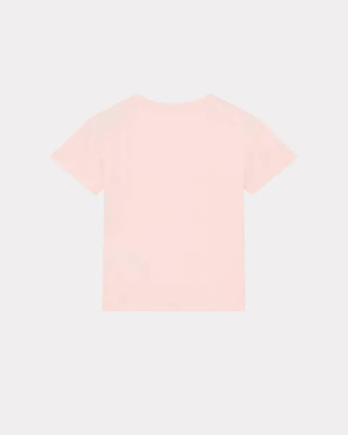 Kenzo TShirts And Sweatshirts Kids Shortsleeved Cotton Tshirt Pastel Pink