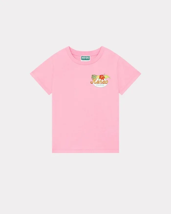Kenzo TShirts And Sweatshirts Kids Shortsleeved Tshirt Rose