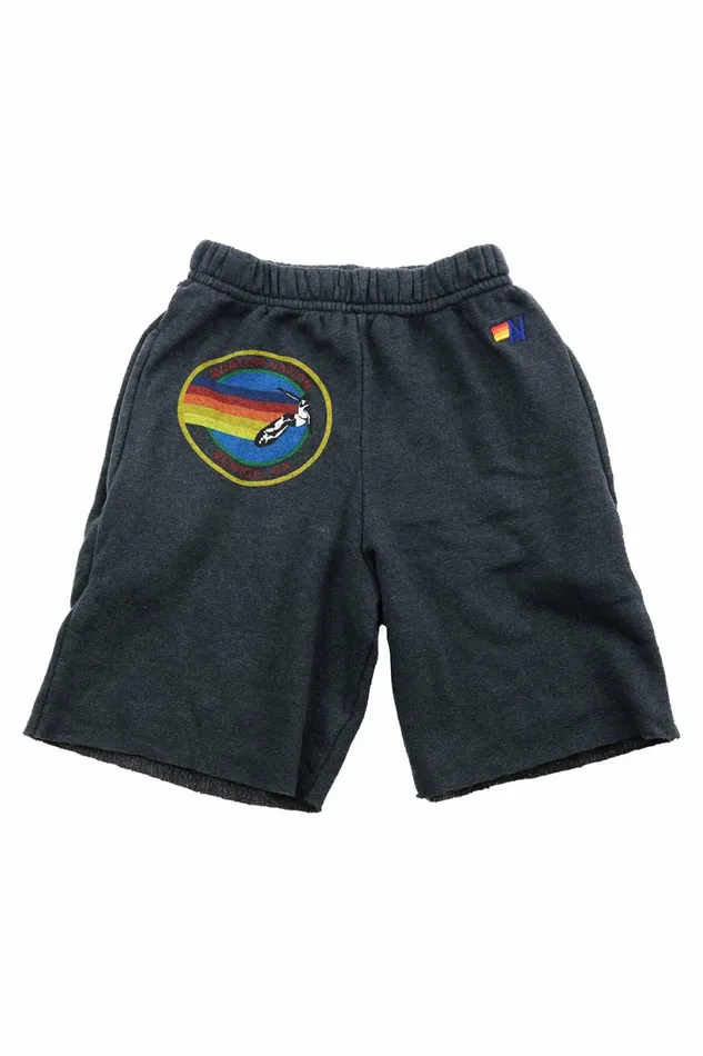 Kids AVIATOR NATION MIAMI KIDS SWEATSHORTS 8211 CHARCOAL Aviator Nation