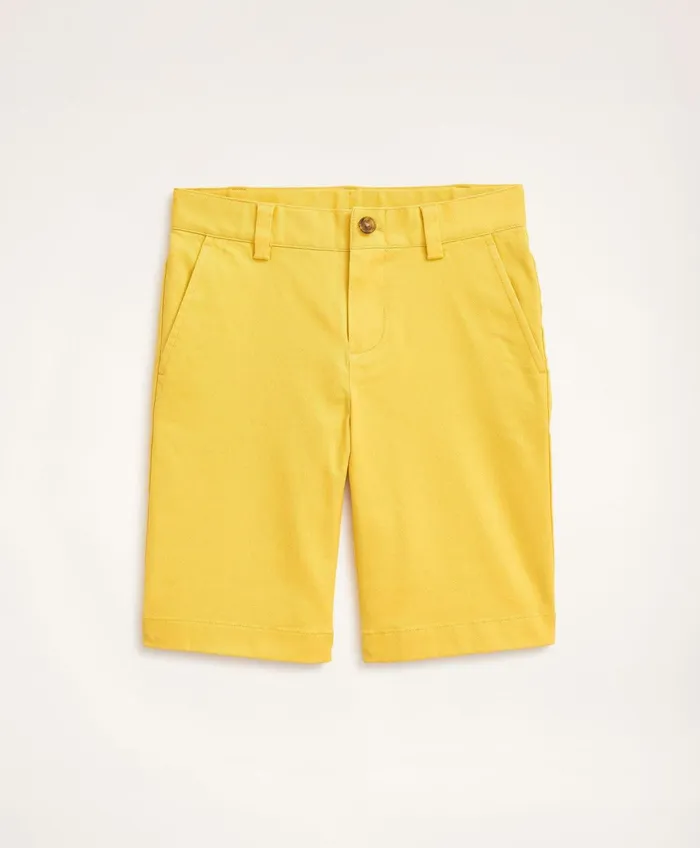 Kids Boys Stretch Advantage Chino Shorts Bright Yellow Brooks Brothers Pants and Shorts