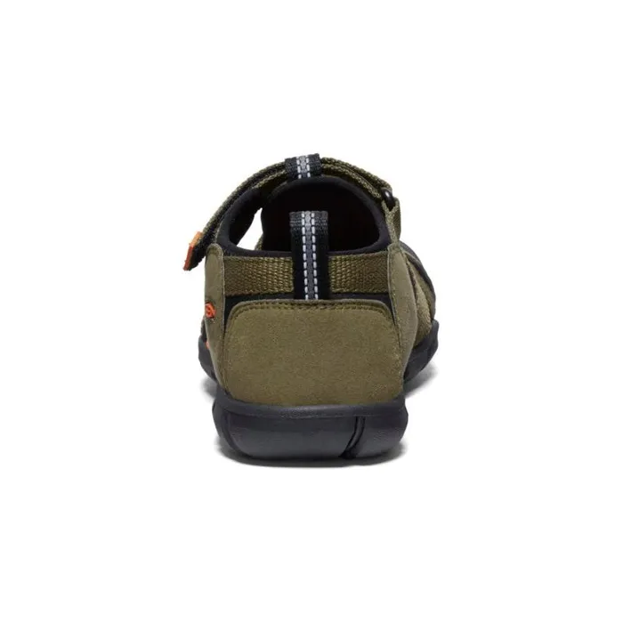 Kids KEEN Playground Big Kids039 Seacamp II CNX Dark OliveGold Flame Sandal Kids KEEN Playground Big Kids039 Seacamp II CNX Dark OliveGold Flame Sandal