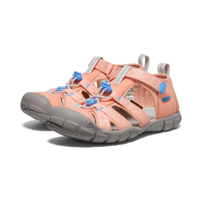 Kids KEEN Playground Youth Orange Water Sandals 8211 Seacamp II CNX
