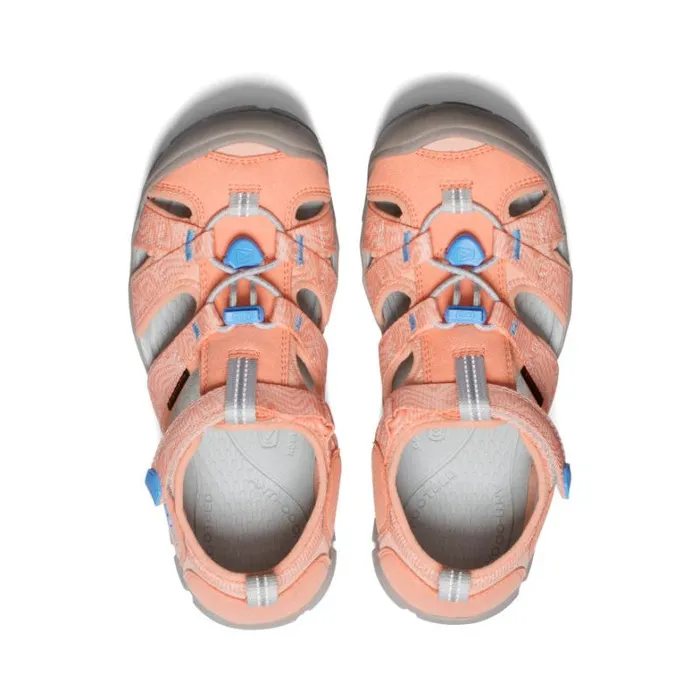 Kids KEEN Playground Youth Orange Water Sandals 8211 Seacamp II CNX