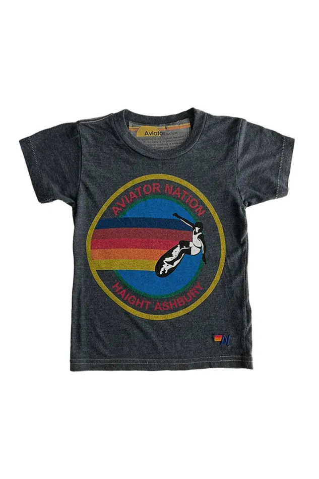 Kids KID039S AVIATOR NATION HAIGHT ASHBURY TEE 8211 CHARCOAL Aviator Nation