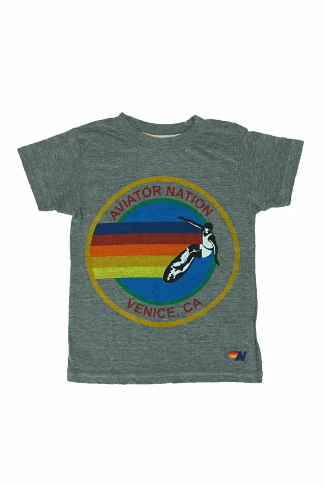 Kids KID039S AVIATOR NATION MILL VALLEY TEE 8211 HEATHER GREY Aviator Nation