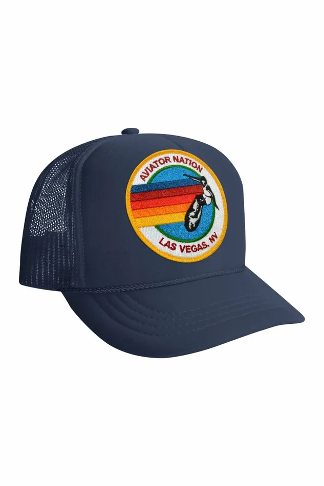Kids KID039S SIGNATURE LAS VEGAS VINTAGE TRUCKER HAT Aviator Nation Kids KID039S SIGNATURE LAS VEGAS VINTAGE TRUCKER HAT Aviator Nation