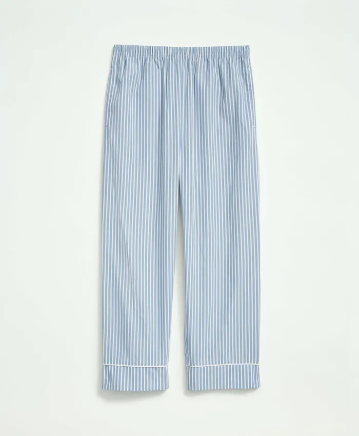 Kids Kids Long Sleeve Button Up Pajama Set Light Blue Brooks Brothers Pajamas