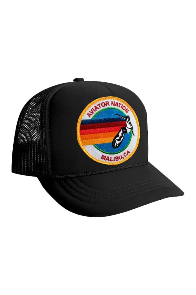 Kids KIDS SIGNATURE MALBIU VINTAGE TRUCKER HAT Aviator Nation Kids KIDS SIGNATURE MALBIU VINTAGE TRUCKER HAT Aviator Nation