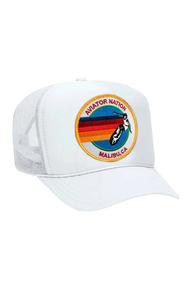 Kids KIDS SIGNATURE MALBIU VINTAGE TRUCKER HAT Aviator Nation Kids KIDS SIGNATURE MALBIU VINTAGE TRUCKER HAT Aviator Nation