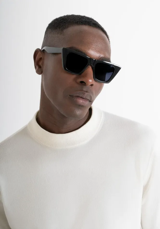 Knitwear Men Antony Morato Regular Fit Ivory MidNeck Sweater In Elastic Viscose Ivory